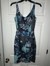 Express Stretch Floral Print Cotton Belted Sleeveless Fitted Dress - Size 5/6