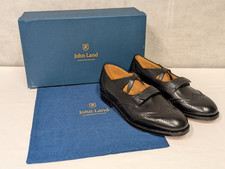 John Land Black Leather Piper Brogues Uniform Parade Service Dress Shoes - NEW