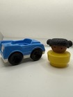 Fisher-Price Little People Blue Car Vehicle w/ Figure 1990 Vintage Chunky Girl — photo 2