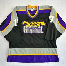 Easton Greenville Grrrowl Ice Hockey Jersey Men's Large Black ECHL Adams Shirt