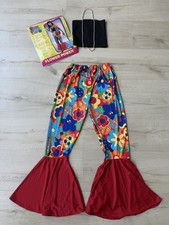 Women s 60s 70s Hippie Flower Power Bell Bottom Costume Pants Tube Top Halloween