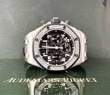 Audemars Piguet Royal Oak Offshore 37mm Factory Diamond Bezel 26048sk Box Papers