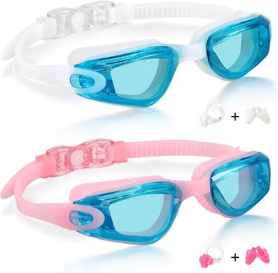 Aegend Kids Swim Goggles Anti Fog UV Protection Youth 3-14 Comfortable Fit