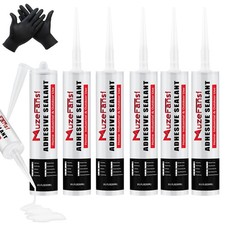 RV Roof Sealant 6Pack, Self-Leveling Lap Sealant for RV Roofs,White RV Caulki...