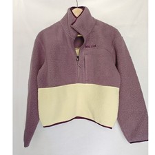 Marmot Aros Fleece 1/2 Zip Pullover Hazy Purple Wheat Yellow High Pile XS New