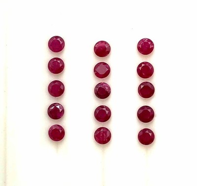 Natural Good Quality Ruby Round Cut Loose Gemstone Lot 20 Pcs 2.70 MM