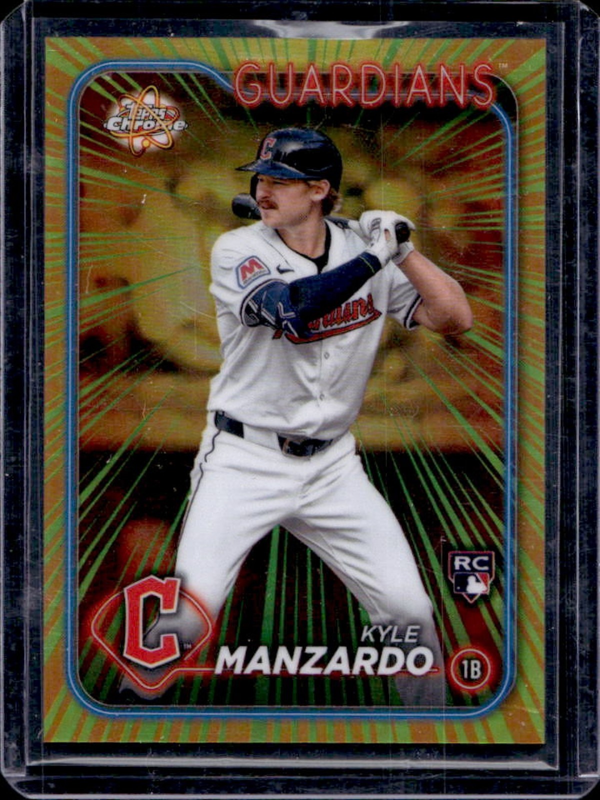 2024 Topps Chrome Update Kyle Manzardo Radiating Rookies RC #RR-25 Guardians