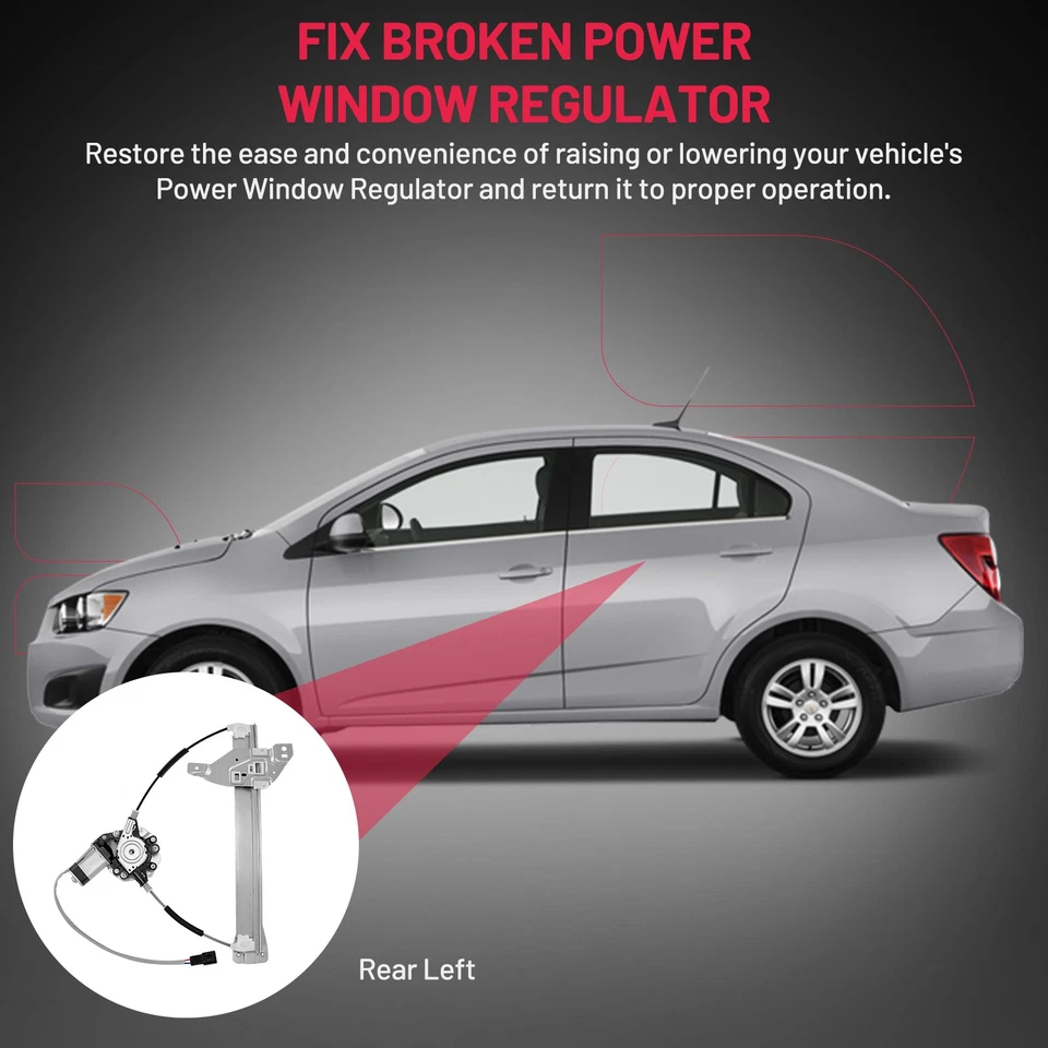 Power Window Regulator W/Motor Rear Left For 2006-2013 Chevrolet Impala 748-510 Foto 4 de 4