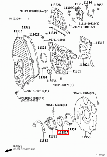 Genuine Hilux LN170 LN167 LN166 LN165 2L 3L 5L Rear Main Oil Crankshaft Seal - Picture 13 of 20