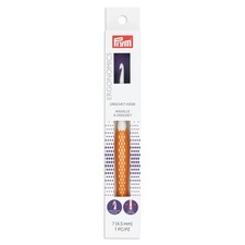 Prym Size 7 Crochet Hook with Rubberized Grip for Comfort and Control