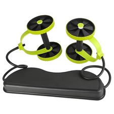 10-in-1 Ab Roller Wheel Kit Resistance Bands Knee Pad Core Abdominal Workout New