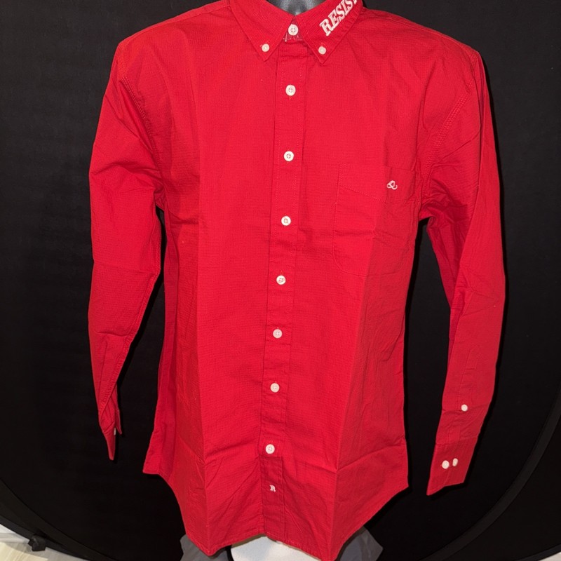 Resistol Rodeo Gear Shirt Mens X-Small Red Western Button Up Embroidered Cowboy