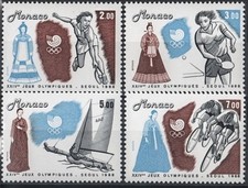 Timbre Monaco 1645/1648** venant du BF 42 neuf sans charnière