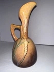 Roseville Wincraft 1940s Ewer #216-8"  Tan Brown With Wheat