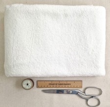 FABRIC REMNANT - Soft Touch Bamboo Terry Towelling Fabric Ivory/Cream- 1M LENGTH