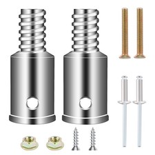 2 Pack 1 Inch Thread Tip Replacement Repair Kit Extension Pole Adapter Tips