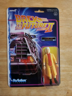 Back to the Future Part II Doc Brown Yellow Lab Coat Retro Figure Super7