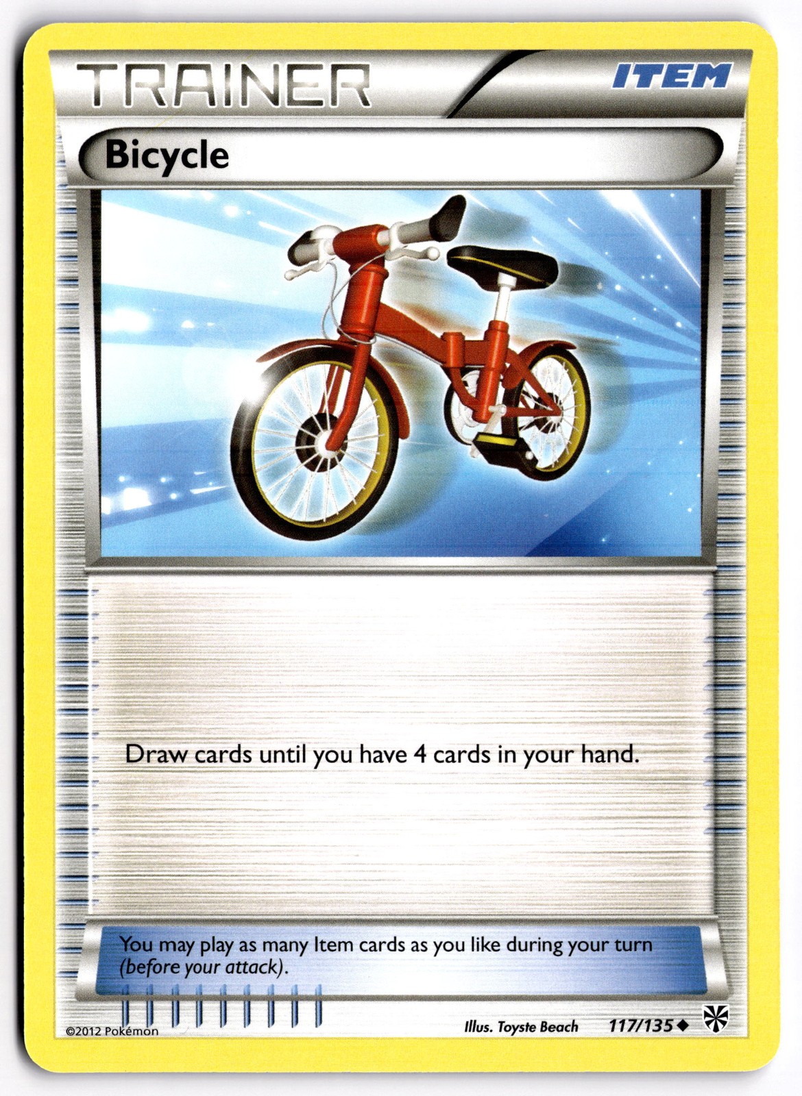 Pokemon TCG Bicycle 117/135 Plasma Storm Uncommon NM