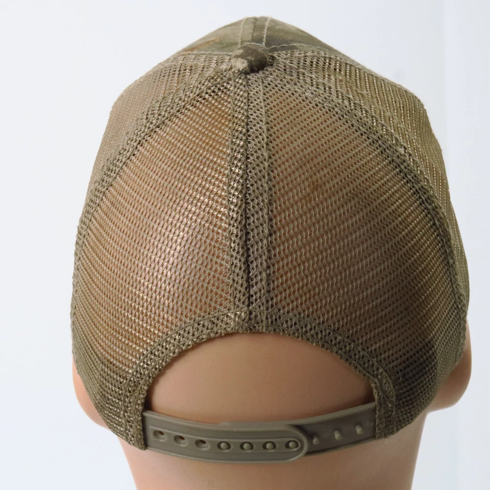 Gorra sujetable camuflaje malla caqui Snapback caza pesca automotriz béisbol Foto 3 de 4