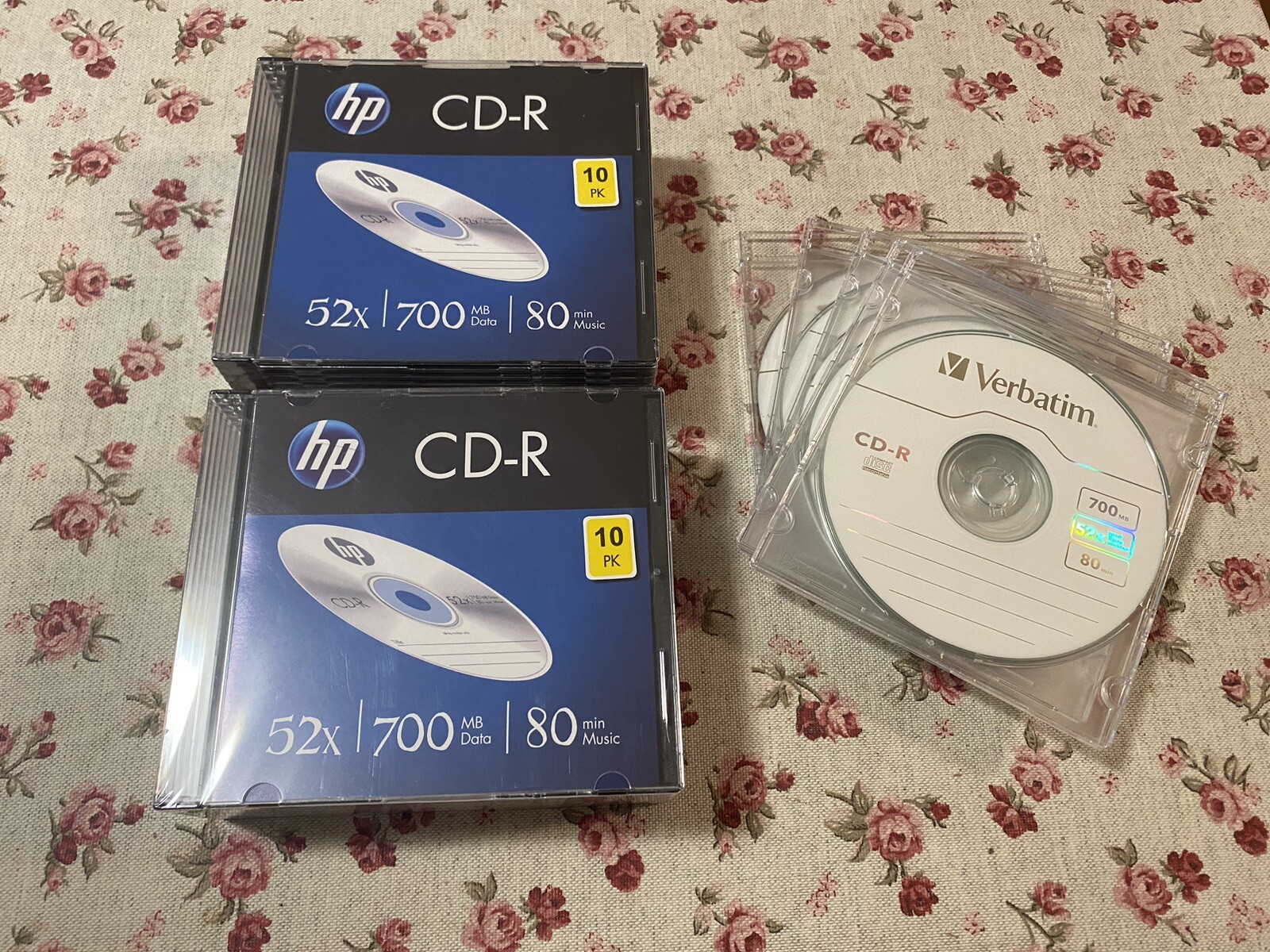 25 PEZZI CD-R 52x HP Blank Discs 80 Min/700MB Slim Jewel Cased Discs (CD)
