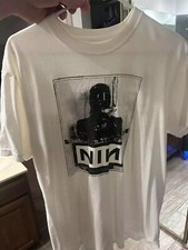 Nine Inch Nails NIN Graphic White Short Sleeve Unisex T shirt Reprint S-5XL
