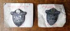 2 prendedores de seguro St. Paul vintage PLATA ESTERLINA 8 y 9 años premios Safe Driver
