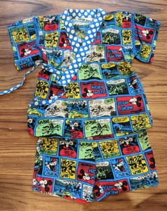 Japanese Jinbei Summer Yukata Kids 80 Mickey Mouse Disney Comic Festival 12 18m Ebay