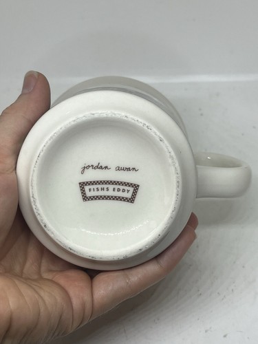 Fishs Eddy Jordan Awan Brooklyn Diner Style Heavy Mug EUC - Picture 18 of 19