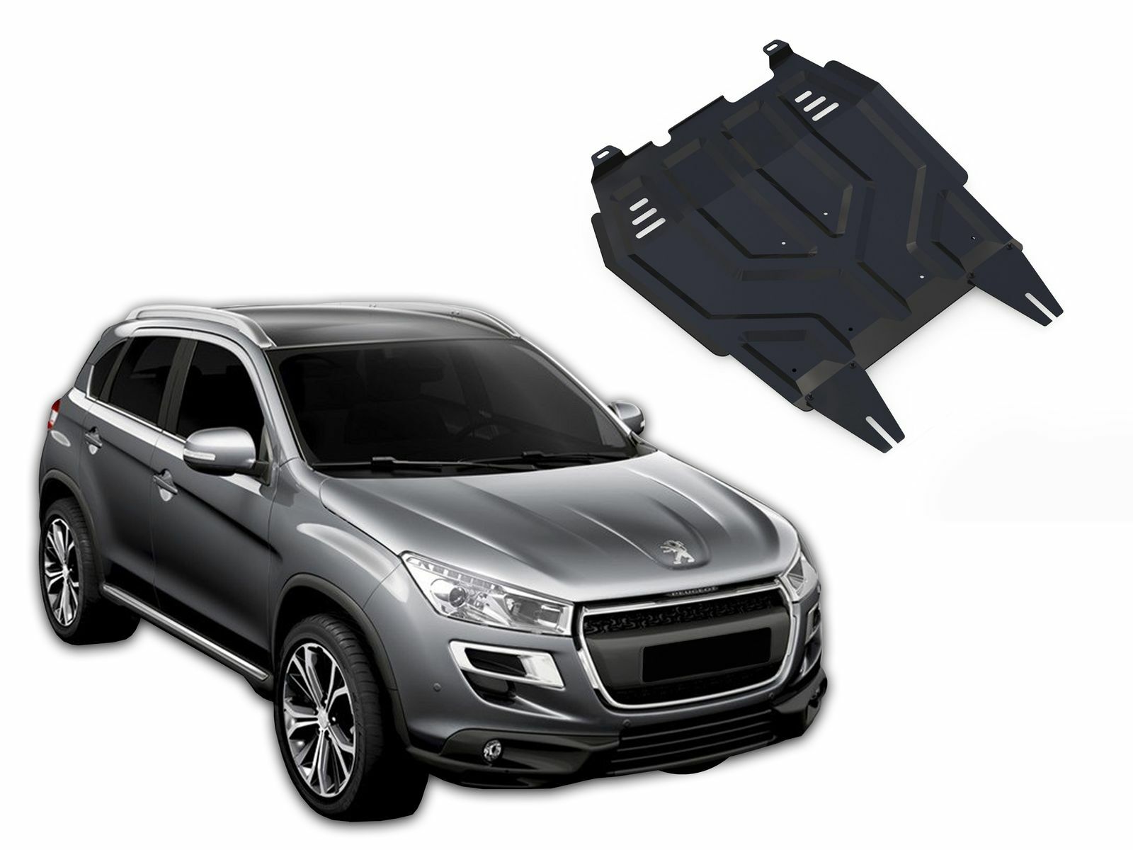 Carter de protection sous moteur acier Peugeot 4008 année 2012 à 2020 avec kit fixation