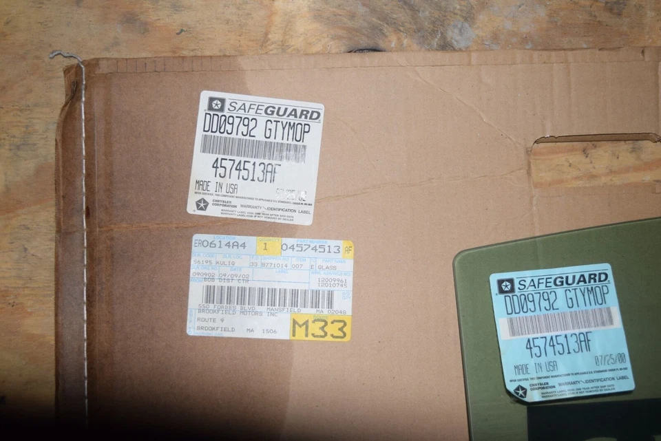 Dodge Intrepid 4574513AF 2002-2003 puerta trasera de vidrio #B24 nuevo de lote Foto 3 de 4