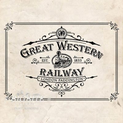 WASSERAUFKLEBER: Tolle Westernbahn Werbung (Möbeldruck Transfer) #074