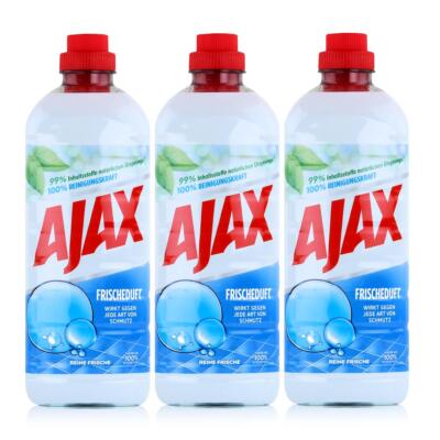 Ajax Allzweckreiniger Reine Frische 1 Liter - Bodenreiniger (3er Pack)