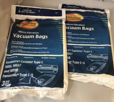 2 packs kenmore canister type C vacuum bags for 5055, 50557 and 50558 models