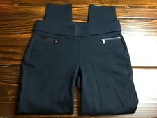 Ann Taylor Pants, Women's Size Small, Black, Pull On, Elastic Waist, Zip Pockets