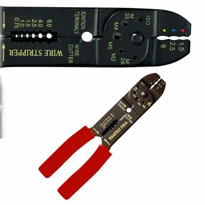 MARKSMAN 8" CRIMPER PLIER CRIMPING PLIERS TOOL CABLE WIRE ELECTRICAL TERMINALS STRIPPER