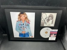 Taylor Swift Signed Autograph TTPD HEART Lover Photo CD Album Framed Display JSA