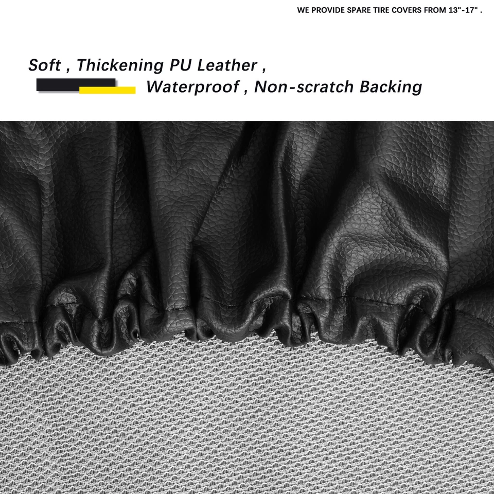 For Toyota RAV4 2007 2008 2010 2011 15" Spare Tire Tyre Wheel Cover Black Vinyl - Изображение 4 из 4