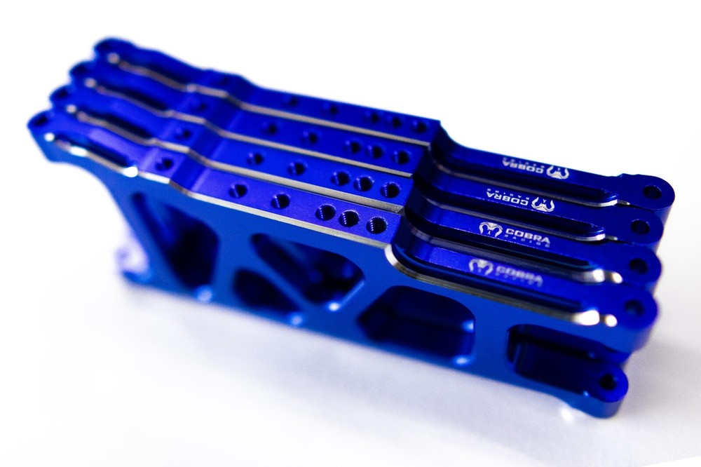 CR (F + R) Blue Aluminum A-Arms For Traxxas Slash 4x4, Rustler, Stampede