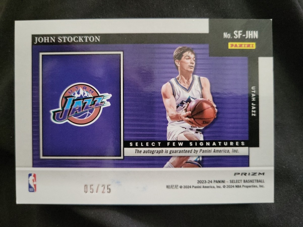 2023-24 Panini Select John Stockton Auto Autograph 5/25 Tie