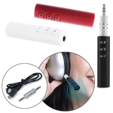 Wireless Bluetooth4.1 Bullet 3.5mm Car Aux Music Receiver Audio Adapter TOP