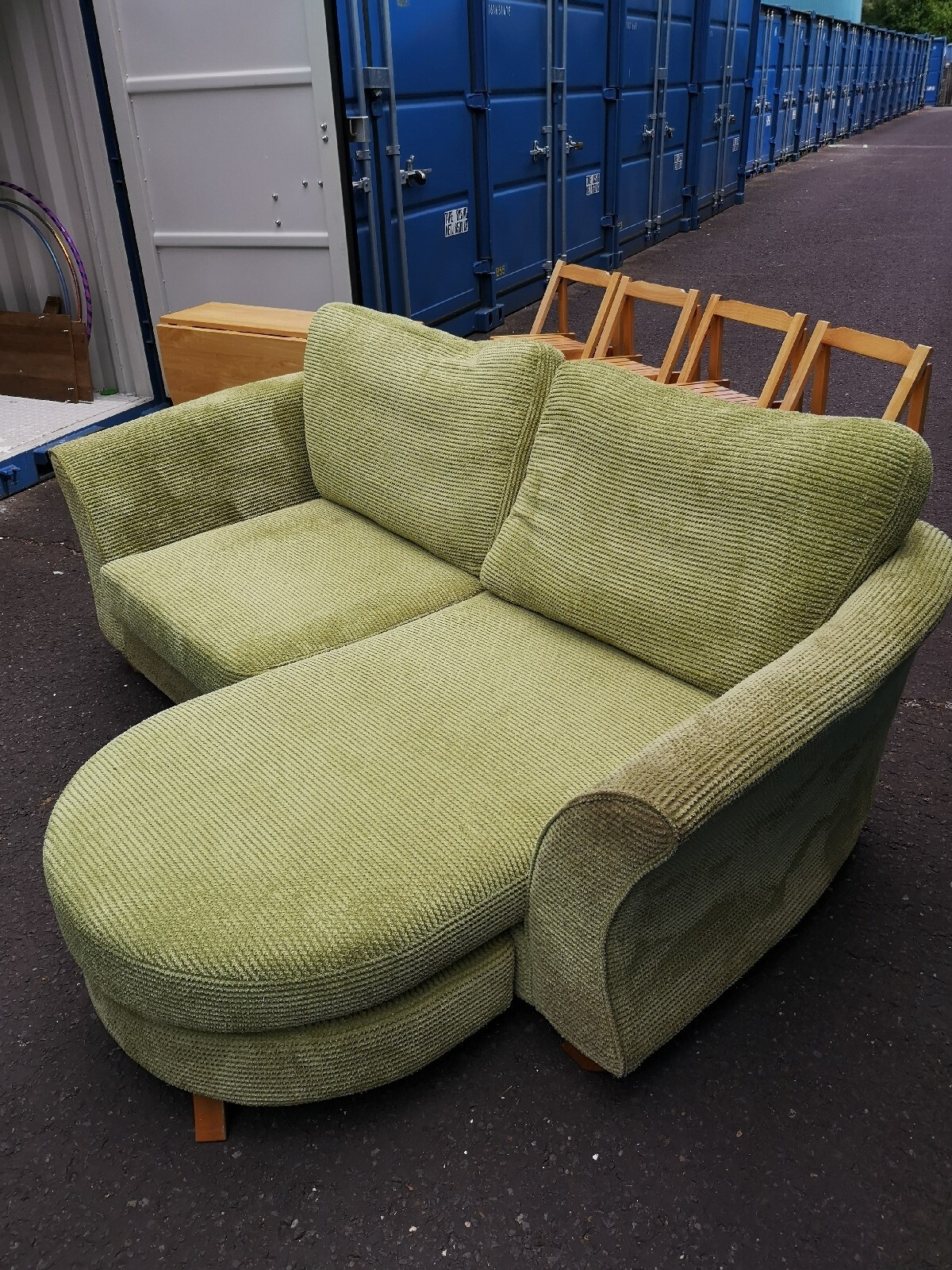 Green DFS Lounger Sofa eBay