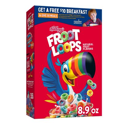 Kellogg s Froot Loops Breakfast Cereal, Kids Cereal, Family Breakfast, Origin...