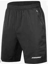 New Souke Sports Men s Workout Running Shorts Quick Dry Lined Zipper Pocket Larg