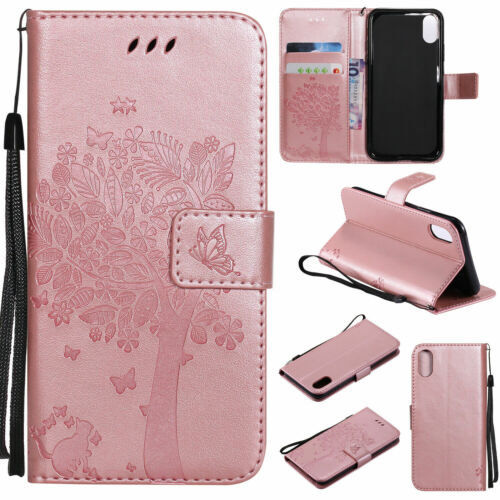 For iPhone 13 12 11 Pro Max SE Case Leather Wallet Flip Stand Phone Cover - Picture 12 of 59