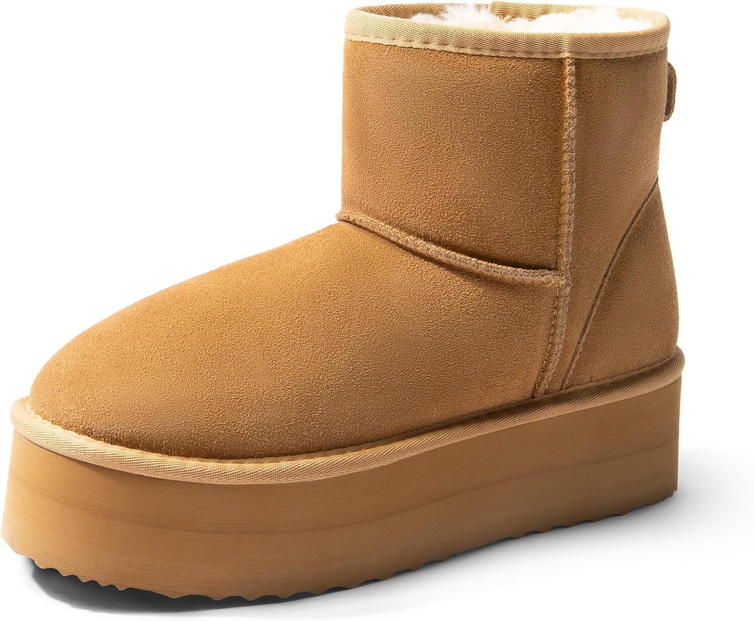 Dream Pairs Water-Resistant Genuine Suede Women’s Platform Boots