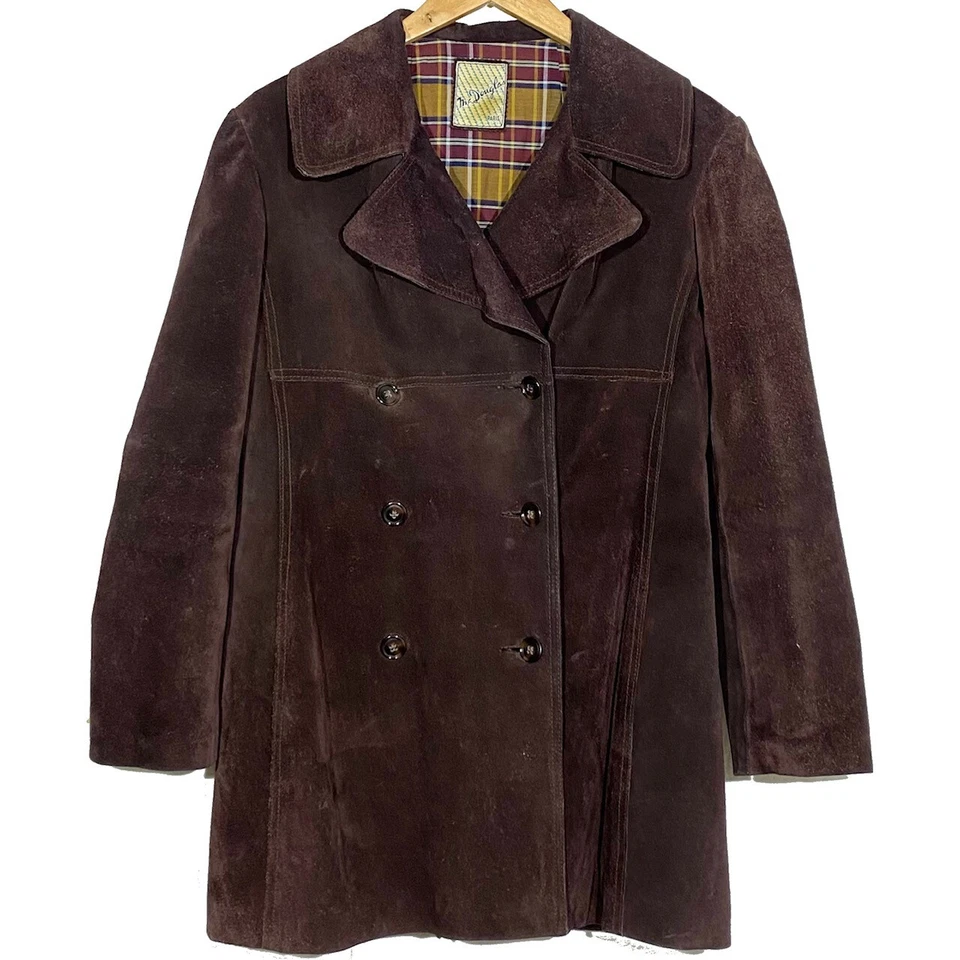 Veste En Cuir Gabardine Vintage 80’s Mac Douglas Paris - Photo 1/4
