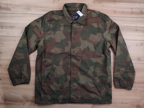 New GAP Men's Camo Nylon Coach Jacket 