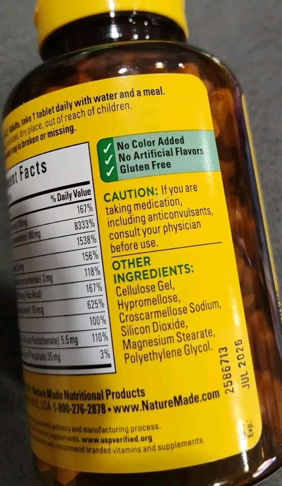 Lote de 2 💊Complejo B Hecho en la Naturaleza con C 360ct Exp04/2026+ #7292 Envío Gratis🚚📦 Foto 2 de 3