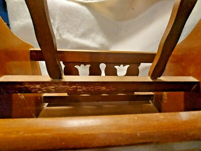 VINTAGE WOOD MAGAZINE RACK HOLDER | eBay