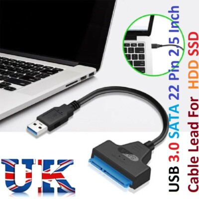 USB 3.0 auf 2.5 SATA 3 Festplatte 22 Pin Adapterkabel UASP Konverter für SSD HDD